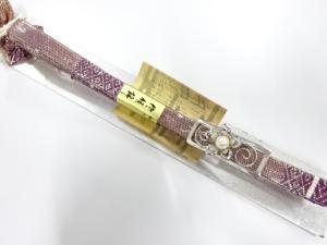 未使用品　パール帯留め　佐賀錦帯締め　セット